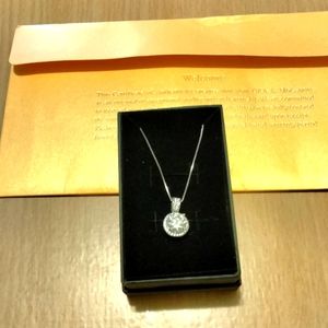 2 kt Moissanite Halo necklace